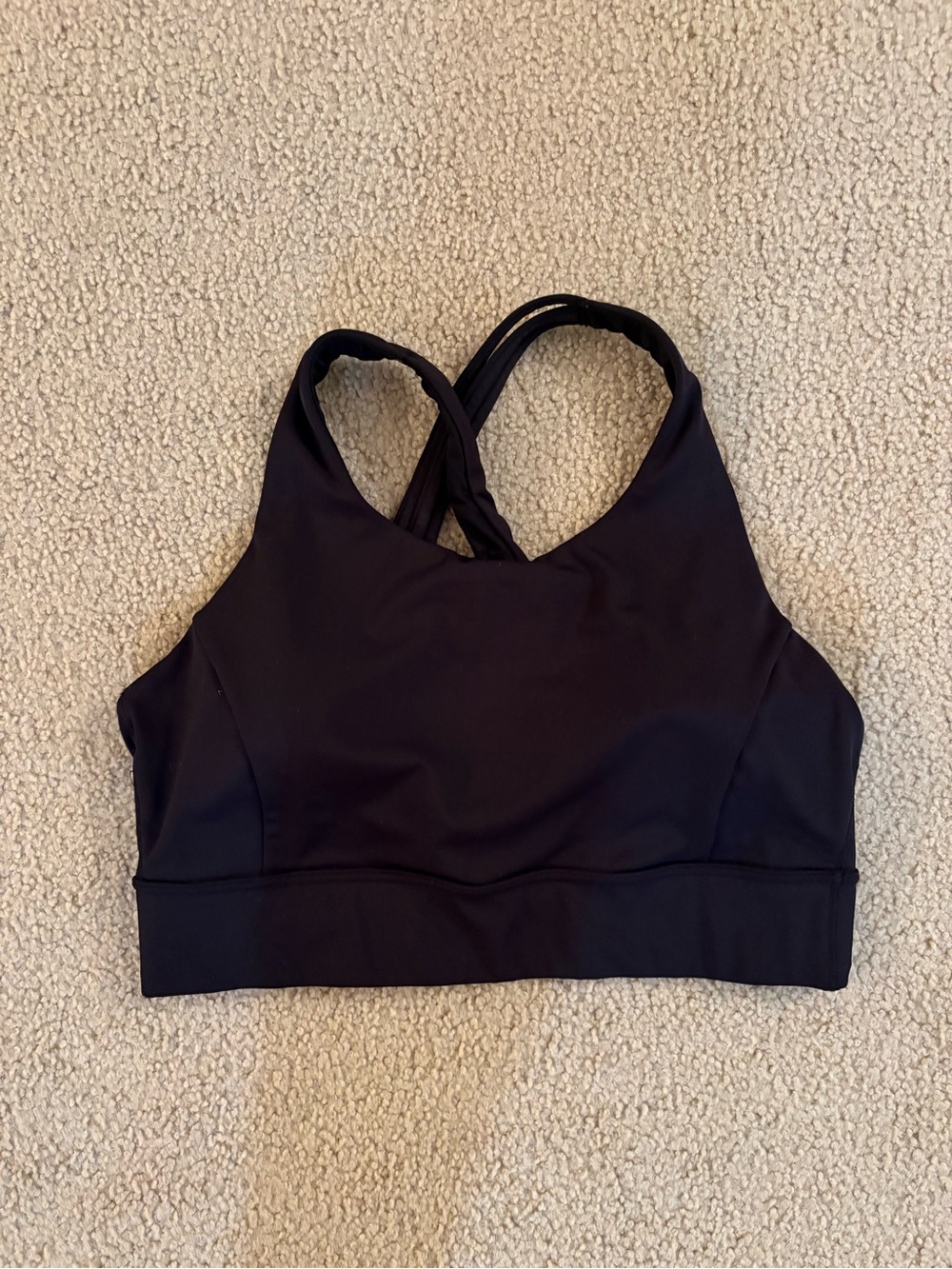 Athleta Black Cross-Back Sports Bra